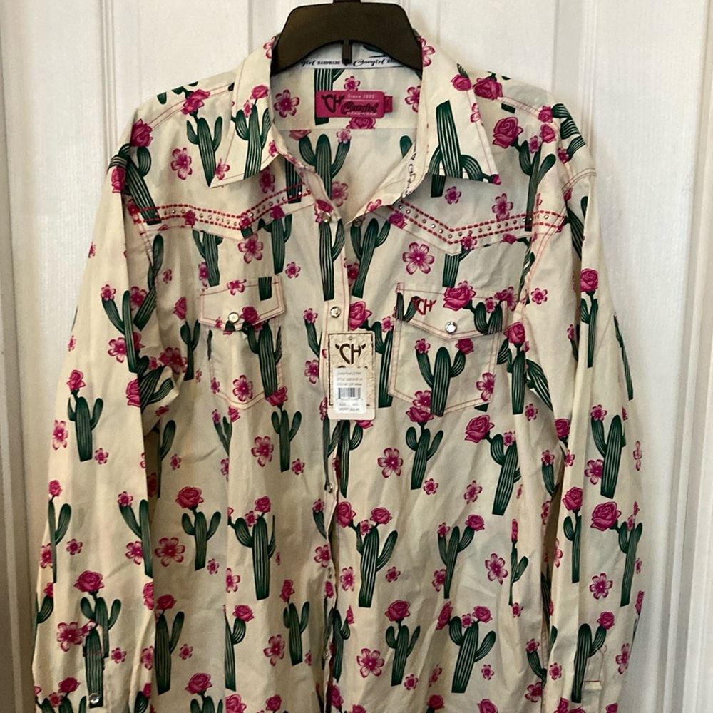 Cowgirl Hardware Floral Cactus Shirt